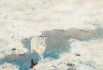 23. Bruno Liljefors, Hare in winter landscape.