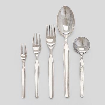 Tapio Wirkkala, bestick, 10 st, "Tapio", silver, Kultakeskus, Tavastehus 1964-67.