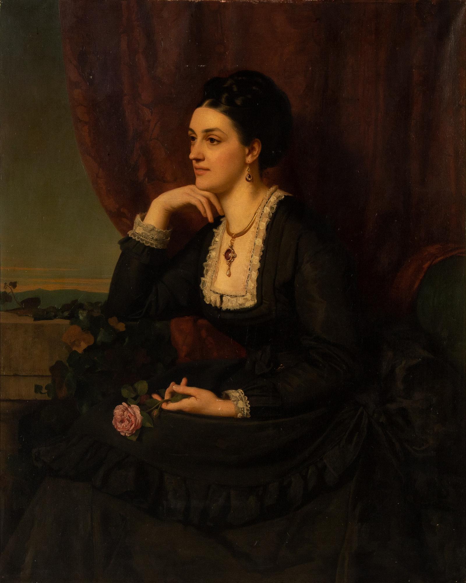 Rudolf Lehmann, oil on canvas, signed and dated 1870.