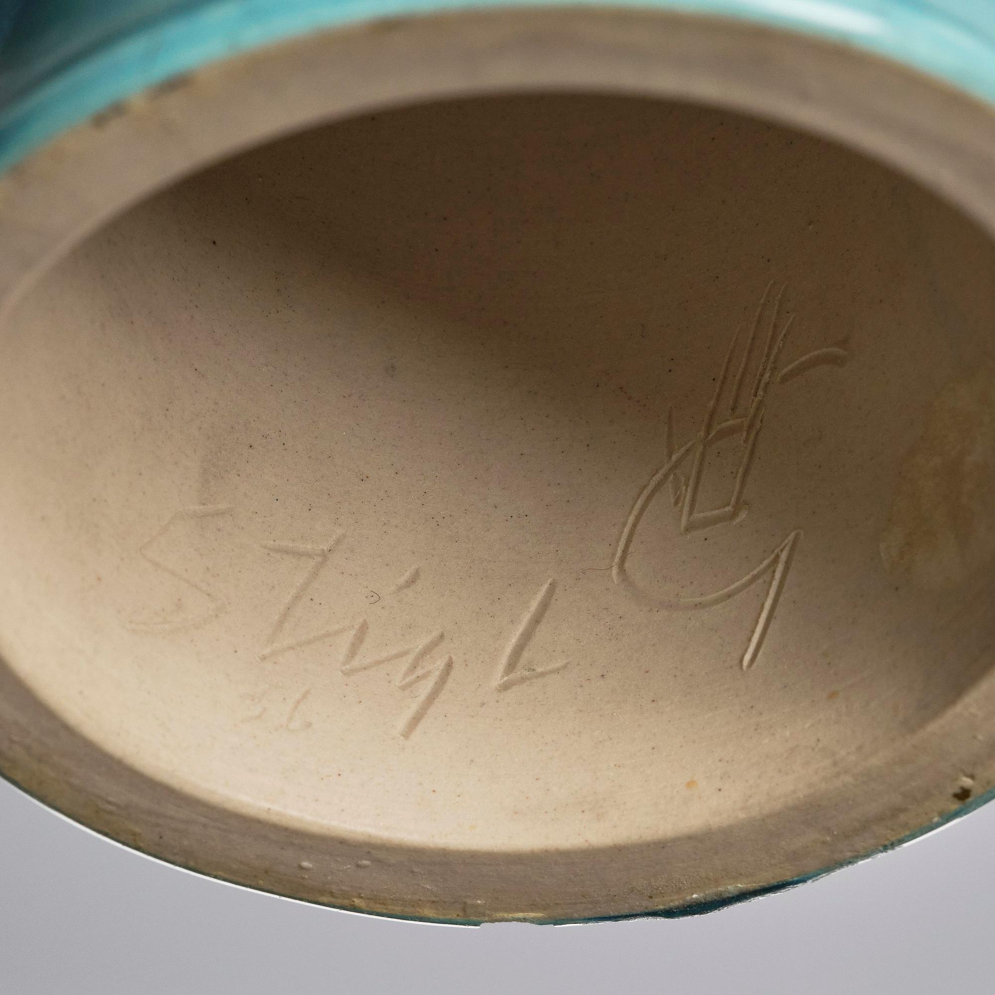 Stig Lindberg, a stoneware vase, Gustavsberg Studio, 1956.