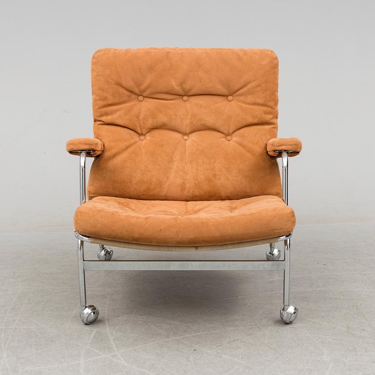 BRUNO MATHSSON, a 'Karin' tubular steel easy chair from Dux.