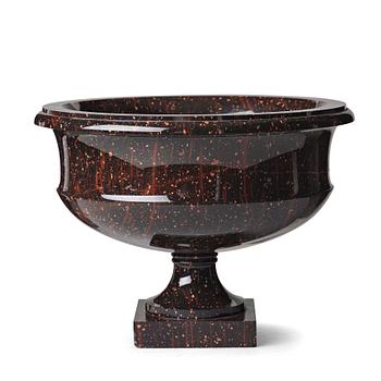 150. A late Gustavian porphyry bowl, circa 1800.