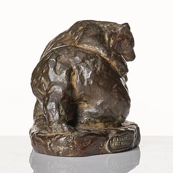 Arvid Knöppel, skulptur. Brons. Signerad. Gjutarstämpel. Höjd 7,5 cm.