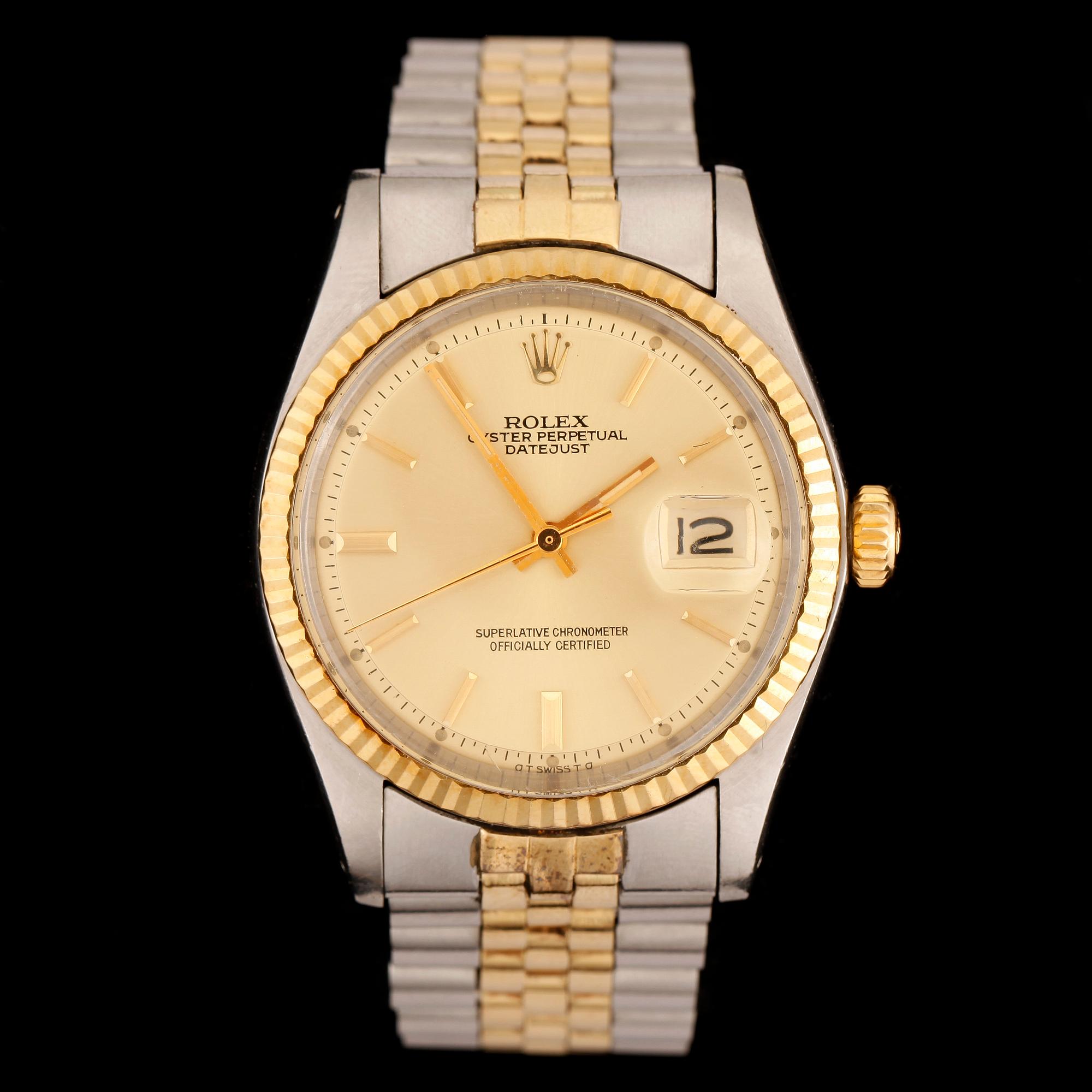 ARMBANDSUR, herr, Rolex, Datejust, stål/guld.