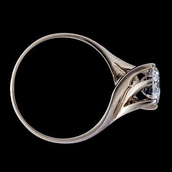 A brilliant cut diamond ring, 1.11 cts.