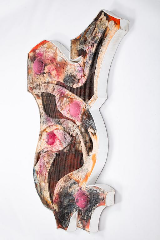 David Douard, executed in 2014. Mixed media, metal, wood, plaster, textile and ink.