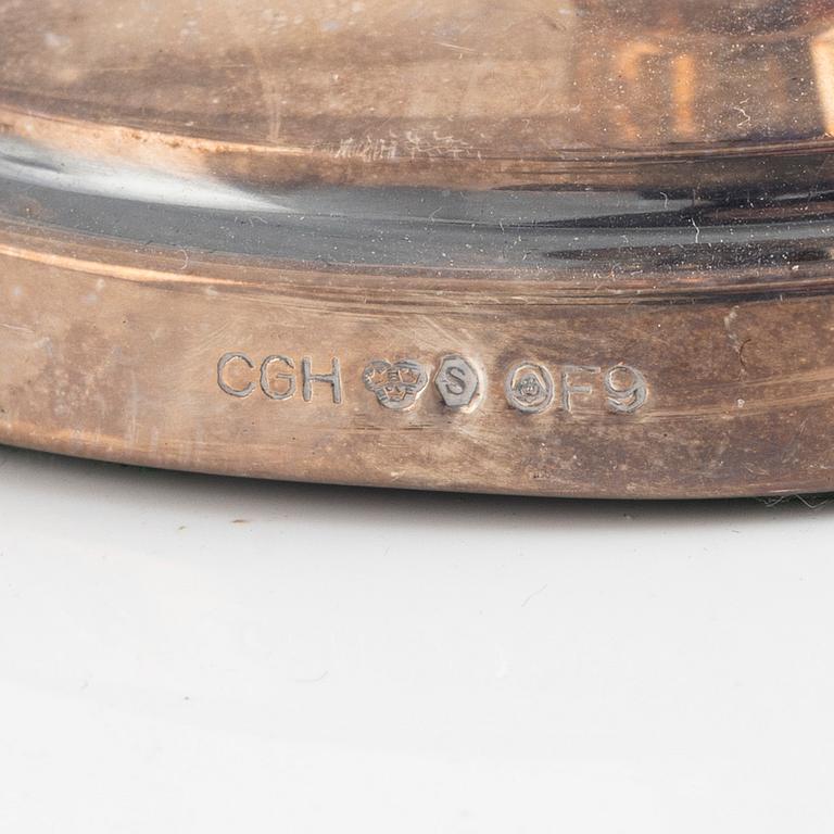 Two paird of silver candel sticks, GAB, 1951 and C.G.Hallberg, 1956, Sweden.