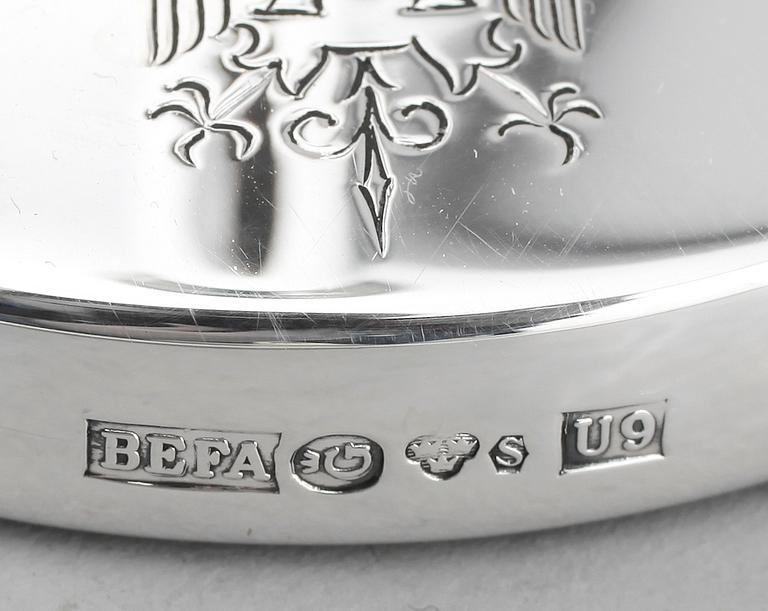 LJUSSTAKAR 1 par, silver, BEFA, Göteborg 1970.