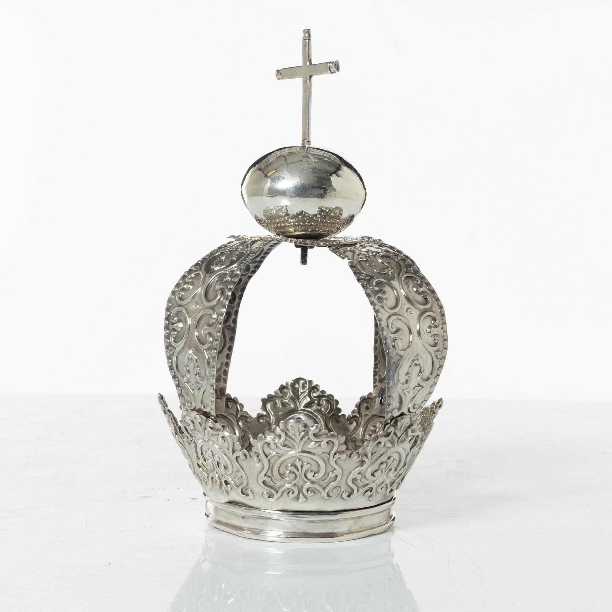 Madonnakrona, silver, Sydeuropa, 1800-tal eller äldre.