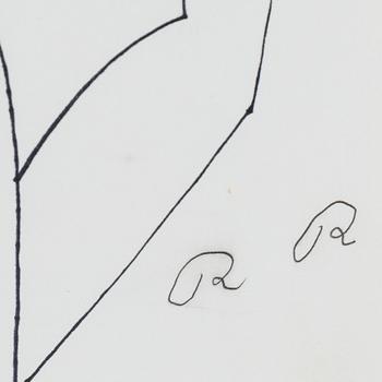ROGER RISBERG, tusch på papper, 1999, signerad RR.