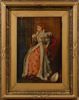 OKÄND KONSTNÄR, olja på duk, otydligt signerad J.R Thorne?, 1800-talets andra hälft.