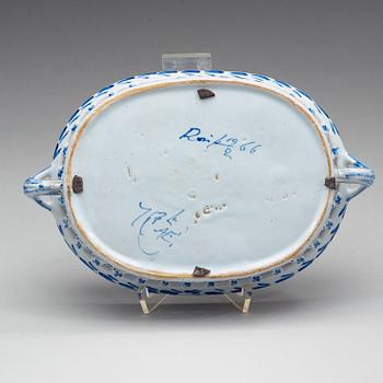 A Swedish faience chesnut basket, Rörstrand, dated 19/2 (17)66.