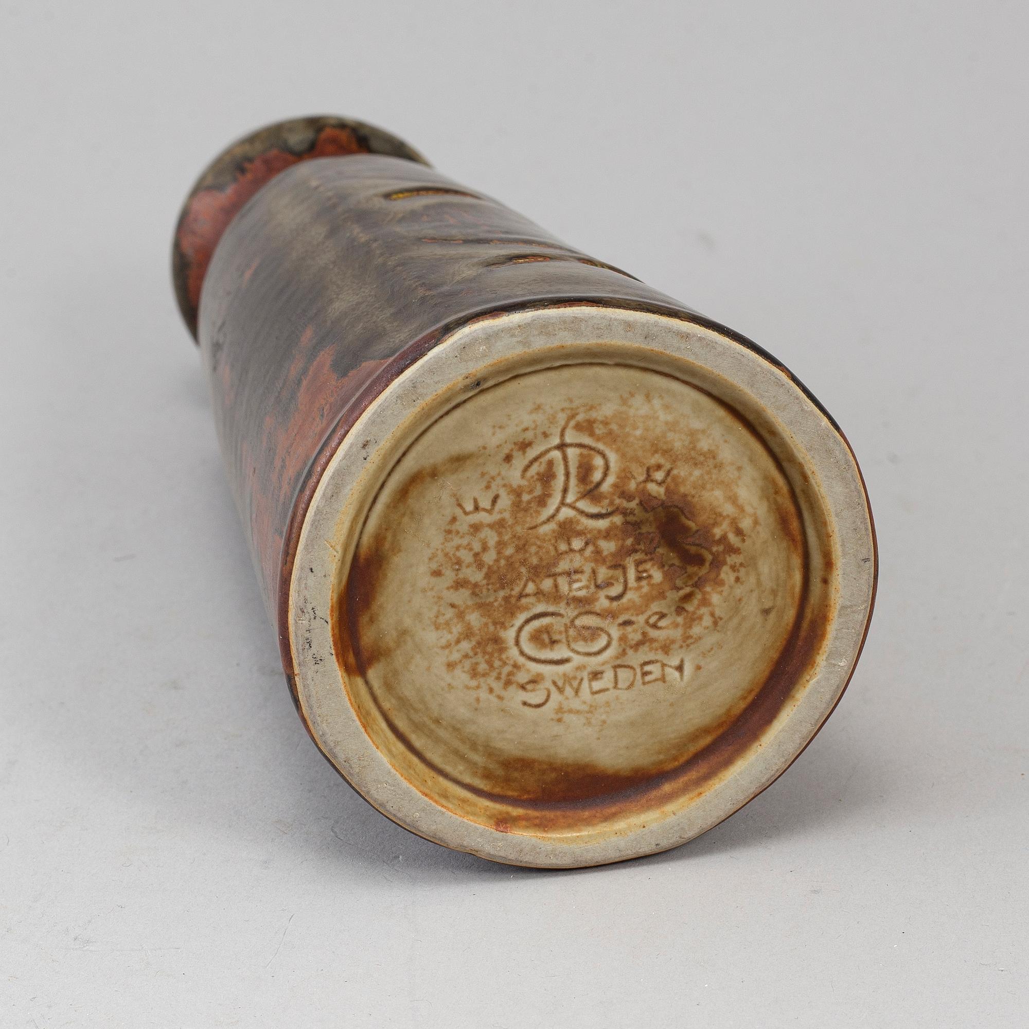 CARL-HARRY STÅLHANE, a stoneware vase, signed, Rörstrand, 1900-tal.