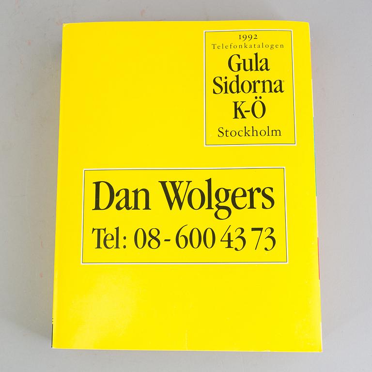 DAN WOLGERS, telefonkatalog, 1992.