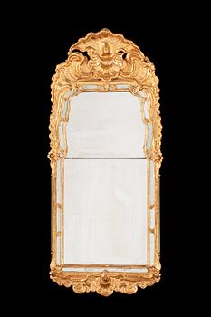 466. A Swedish Rococo 18th century mirror.