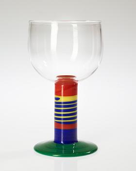 A Gunnar Cyrén glass goblet, Orrefors 1967.