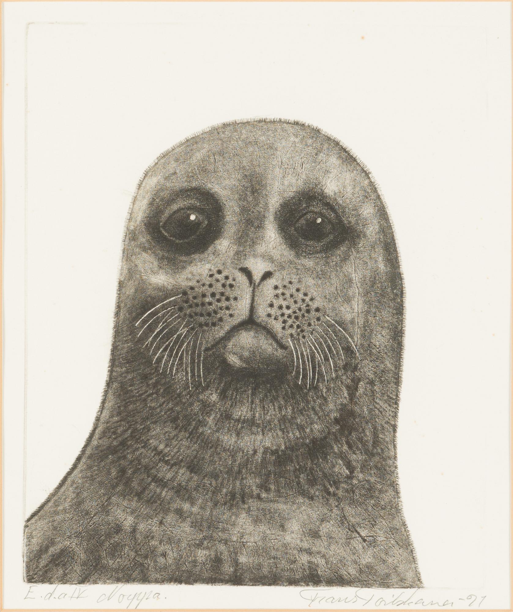 Frans Toikkanen, etsaus, signeerattu ja päivätty -91, merkitty E.d.a IV.