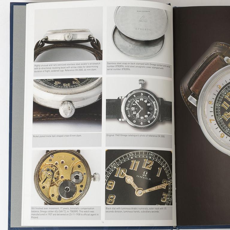 Collection of watch literature, 5 books including Omega Sportswatches by John Goldberger.