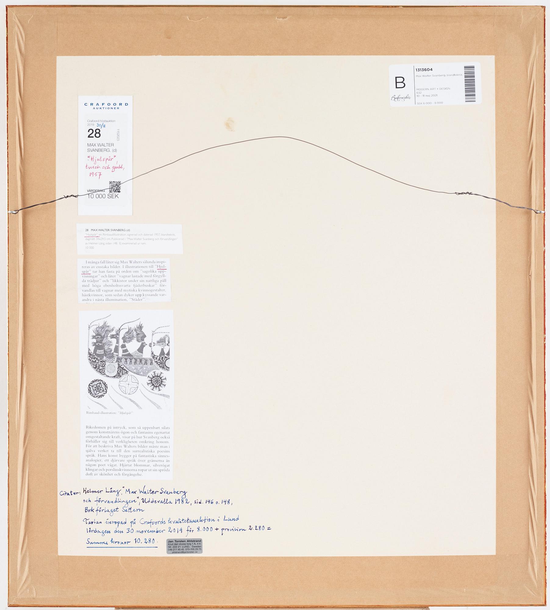 Max Walter Svanberg, "Hjulspår".