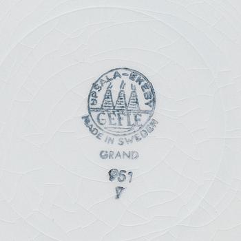 TESERVIS, 26 delar, flintgods, "Grand", Arthur Percy, Gefle samt Upsala-Ekeby, modellen formgiven 1930.