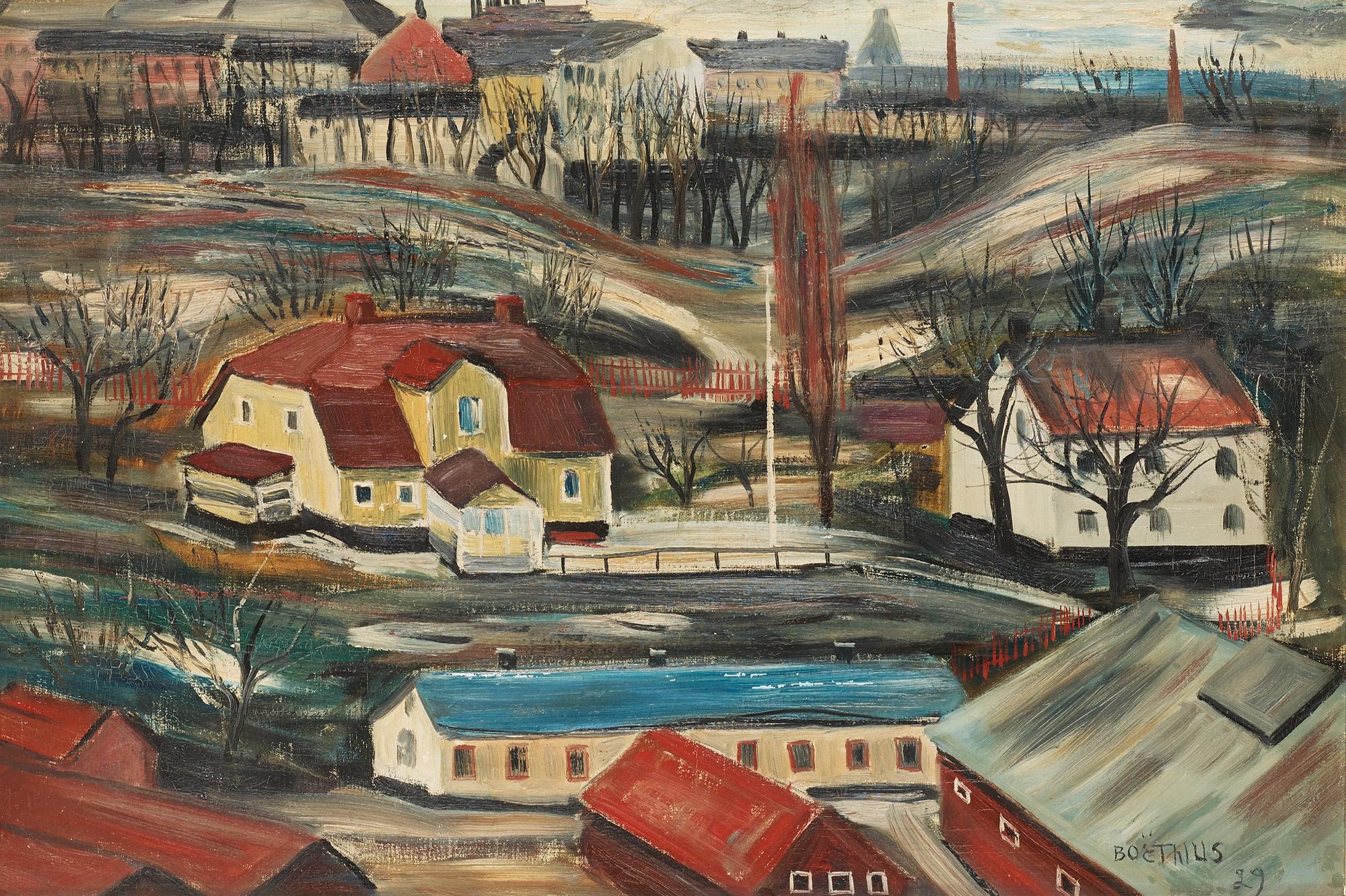 Lars Boëthius, Motiv from Långholmen, Stockholm.