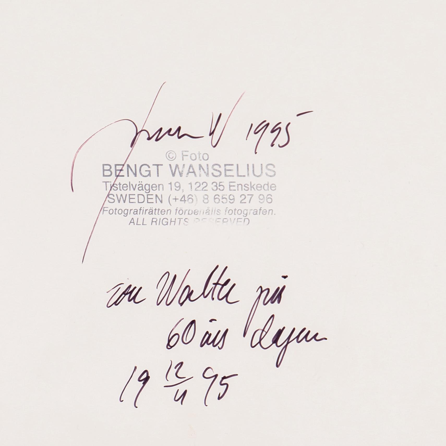 BENGT WANSELIUS, analog c-print. Signed and dated 1995 on verso.