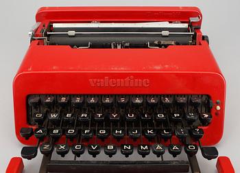 SKRIVMASKIN, "Valentine", Perry King samt Ettore Sottsass, Olivetti, 1900-tal.