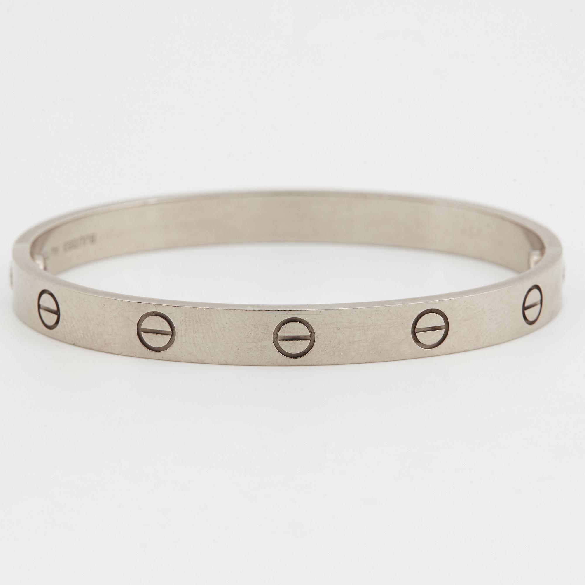 A Cartier "Love" bracelet.