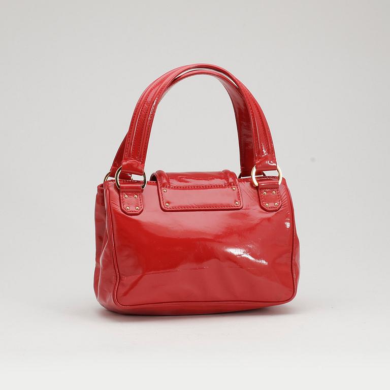 LOUIS VUITTON, red and white patent leather bag, "Cruise Sac Vernis Bicolore rouge".