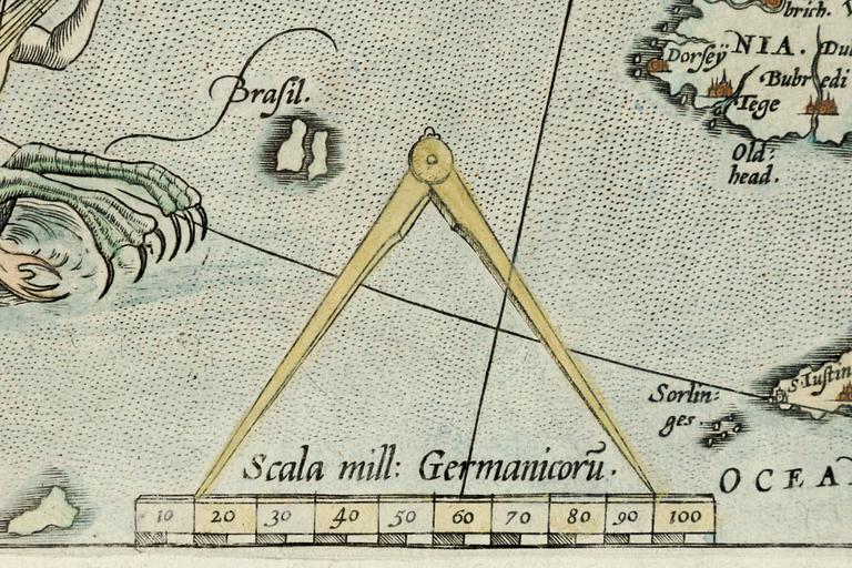 Abraham Ortelius,  "Septentrionalium Regionum Descrip".