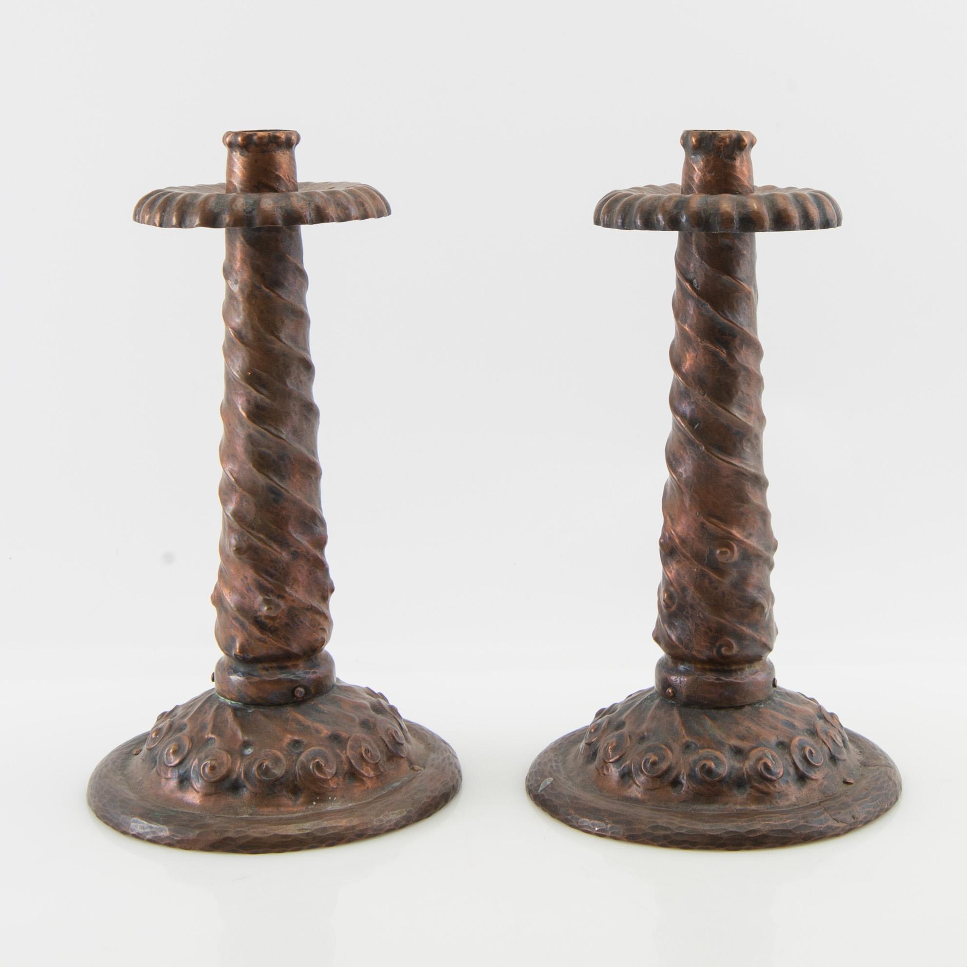 Ljusstakar ett par Jugend tidigt 1900-tal.