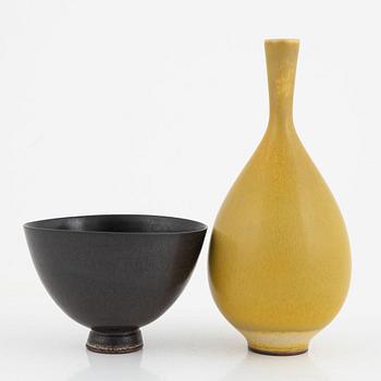 Berndt Friberg, a vase and bowl, Gustavsberg Studio.