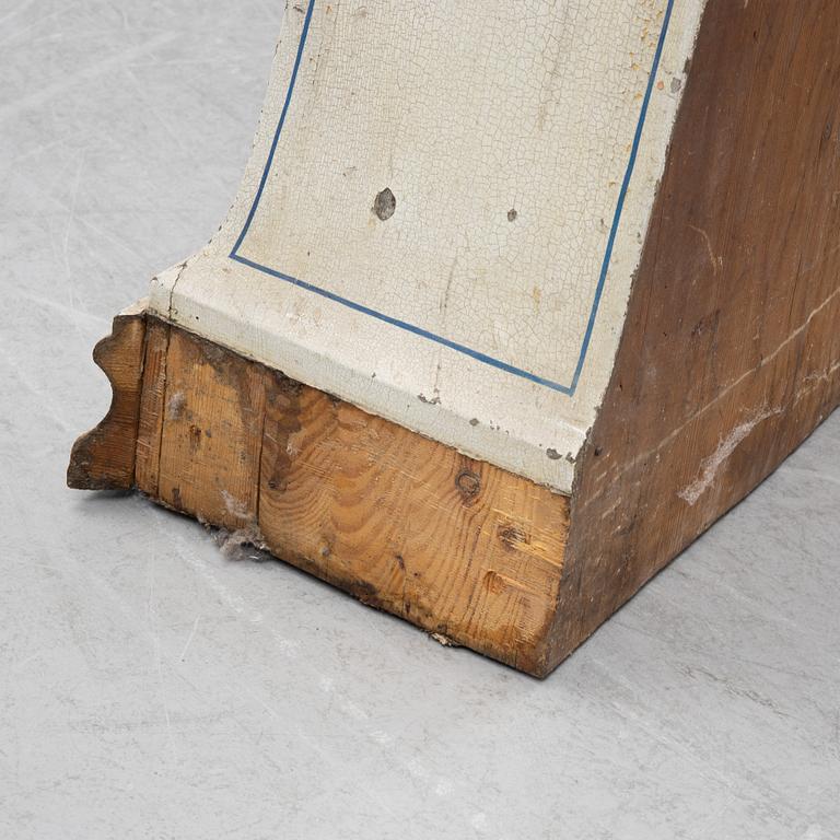 An 18th Century painted long case clock.