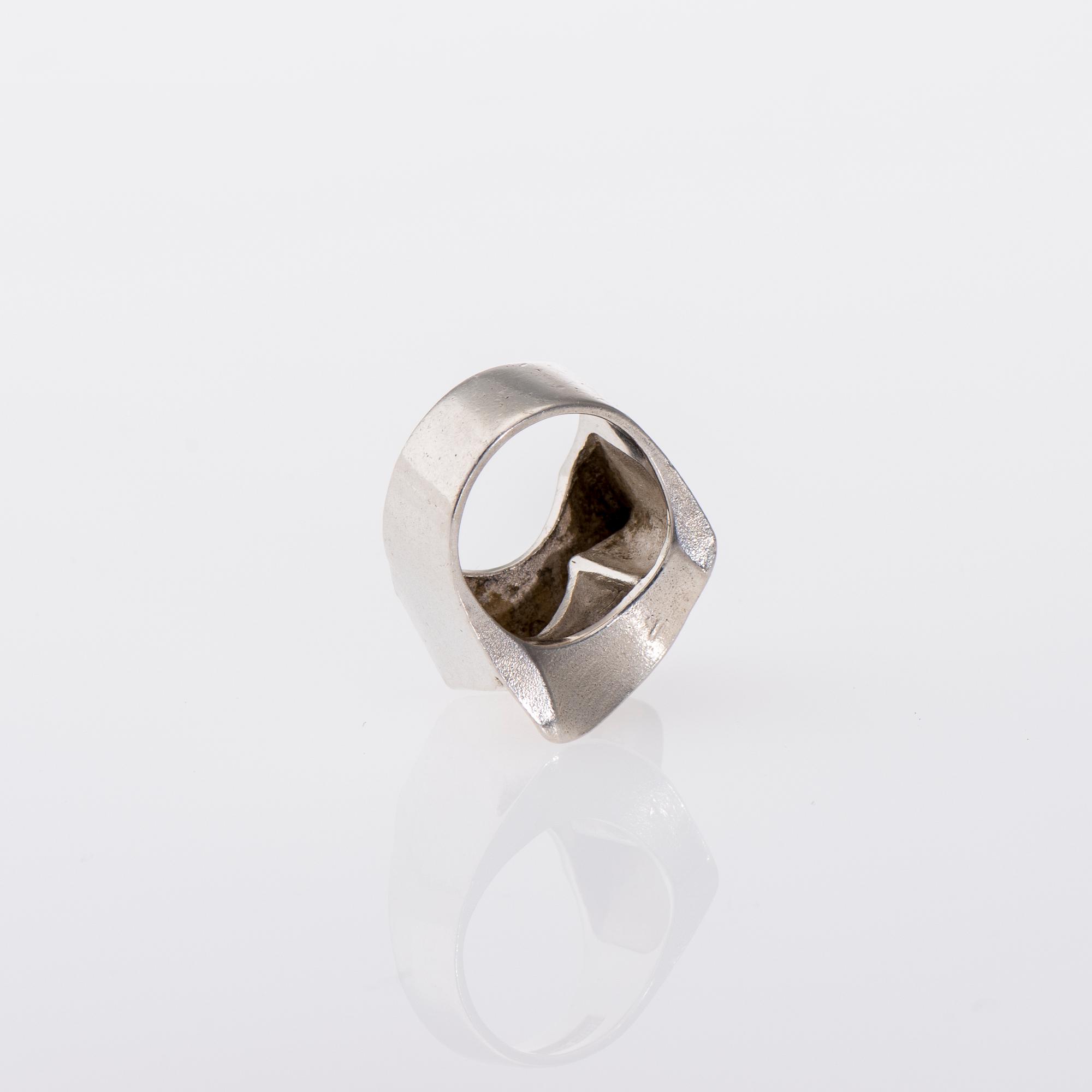 RING, "Carina" sterlingsilver, Björn Weckström Lapponia 1972.
