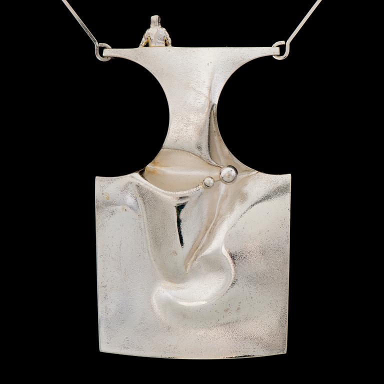 Björn Weckström, NECKLACE, "Barbarella", silver. Lapponia 1977.