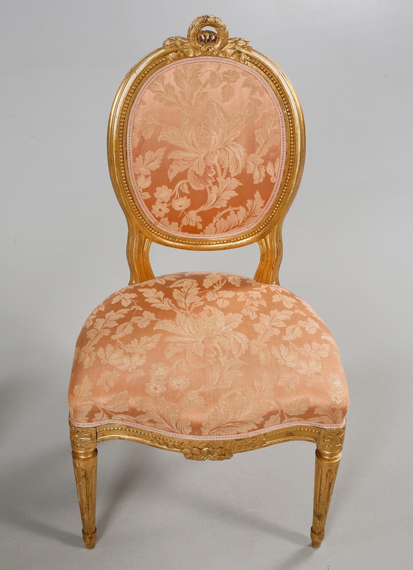 STOLAR, ett par, gustaviansk stil, tidigt 1900-tal.