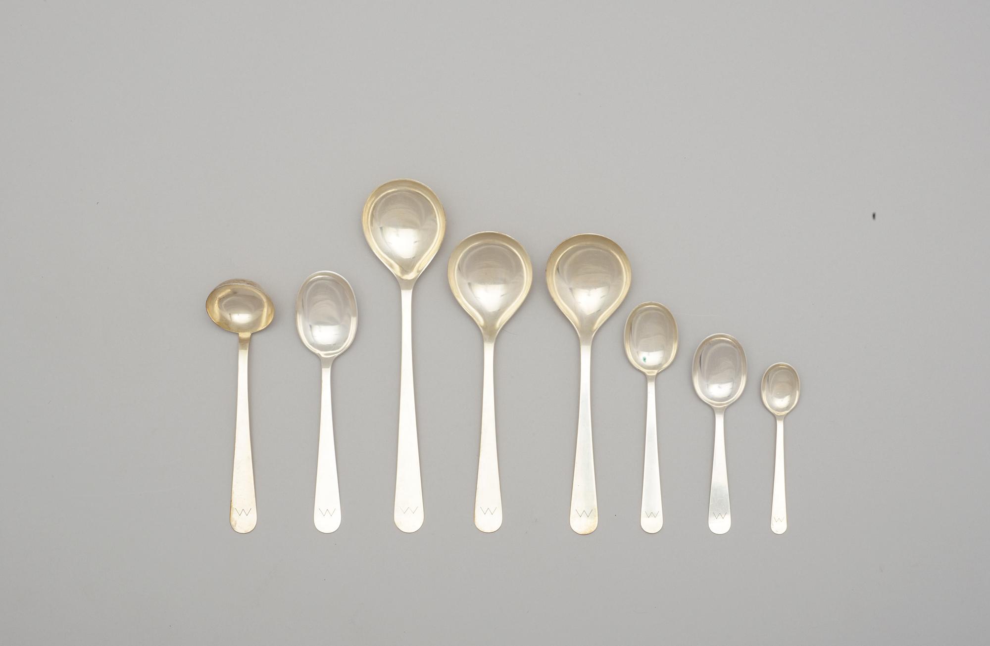 A Wiwen Nilsson set of 179 pcs of flatware, Lund 1950-58.