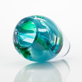 Sini Majuri, a glass sculpture, 'Jungle Peacock/9', signed Sini Majuri 2022, Glass Studio Mafka&Alakoski Riihimäki.