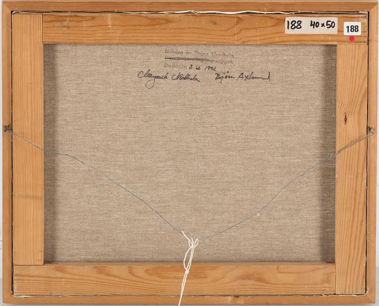 THAGE NORDHOLM, oil on canvas, authentification on verso.