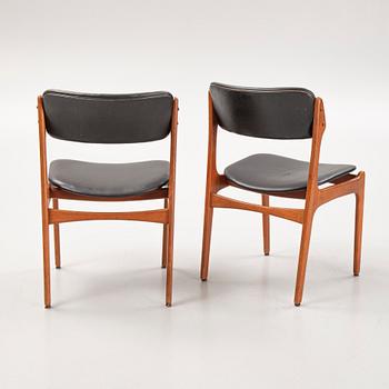 Erik Buch, four model 49 teak chairs, Odense möbelsnickeri, Denmark, 1950's/60's.