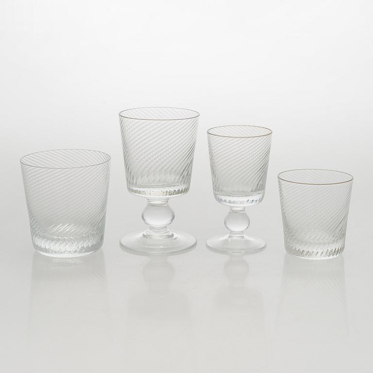 Saara Hopea, A 38-piece set of 'Master' drinking glasses, model 2125, Nuutajärvi.