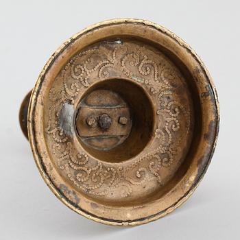LJUSSTAKE, mässing, 1700-tal.