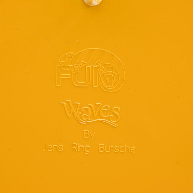 Jens Ring Bursche, folding chairs, 4 pcs, "Fun Waves", for Figurae di Jd., Italy, 21st century.