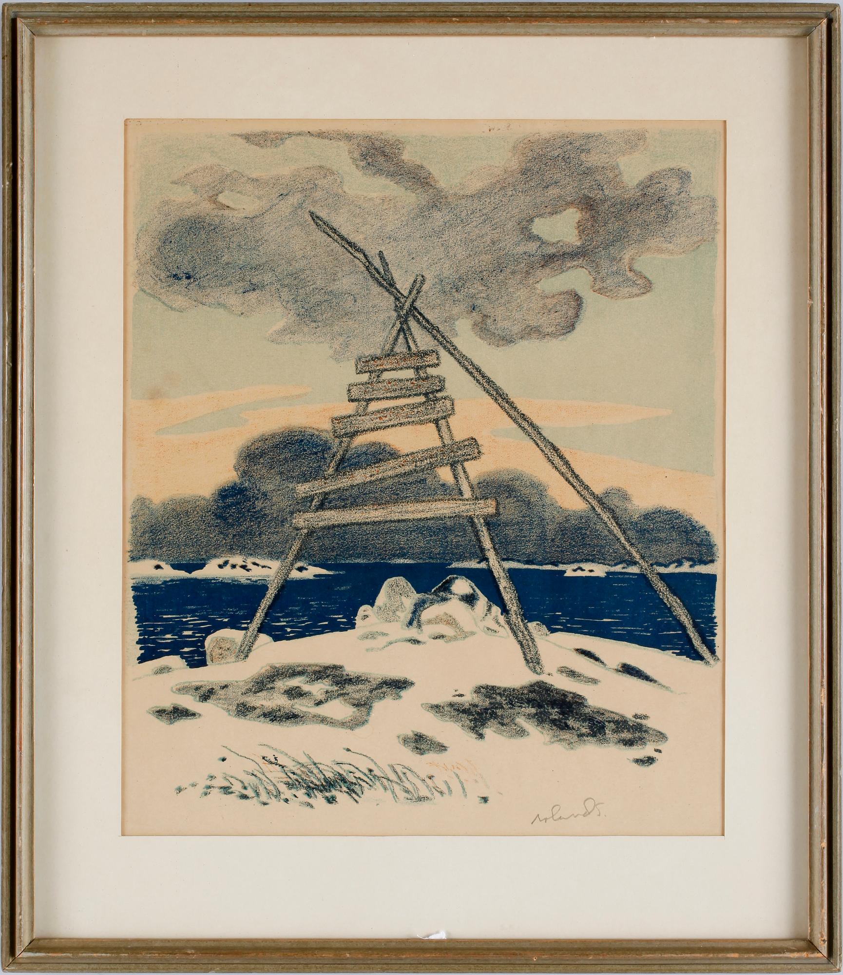 ROLAND SVENSSON, färglitografi, sign.