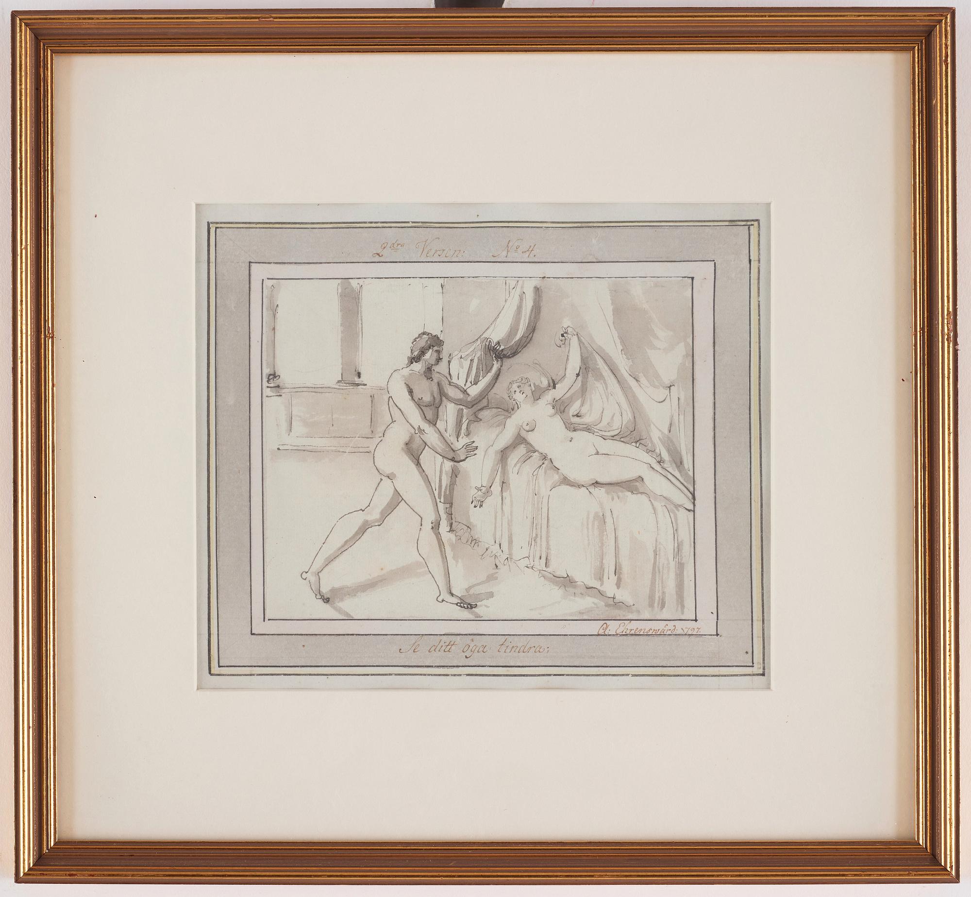 Carl August Ehrensvärd, "Goda gosse, glaset töm". Illustrations for drinking songs, 24.