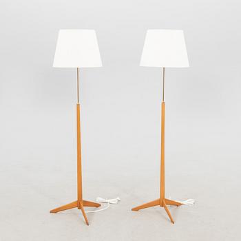 Floor lamps, a pair, model G-34, Bergboms, Swedish Modern, 1950s.