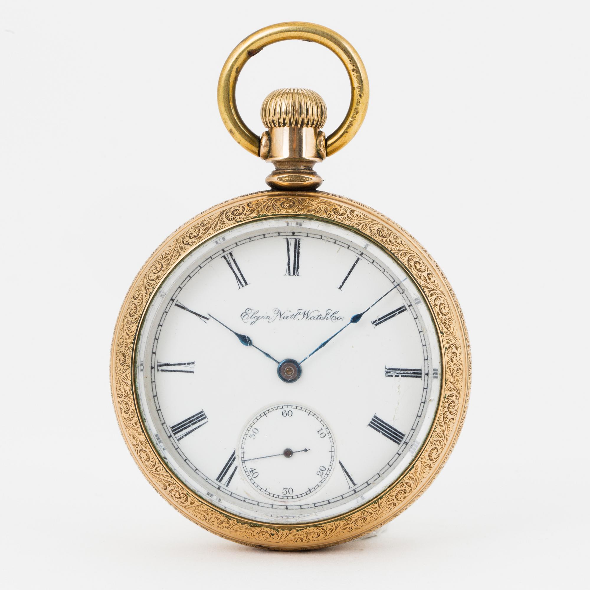 ELGIN NATL. WATCH Co. pocket watch 54 5 mm. Bukowskis