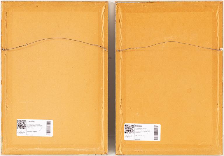 UTAGAWA KUNISADA (TOYOKUNI III) (1786–1864), two coloured woodblock prints, Japan, Meiji (1868-1912).