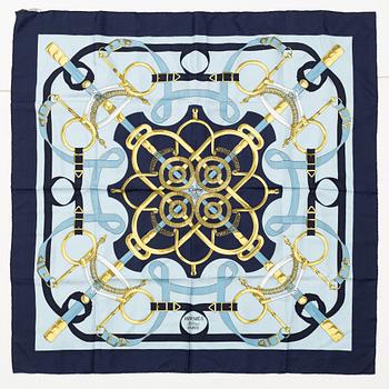 Hermès, an 'Eperon d'Or' silk scarf.