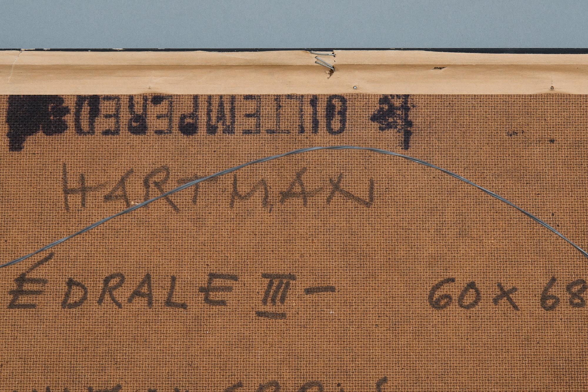 MAUNO HARTMAN, graverad skiva, a tergo signerad och daterad 1985.